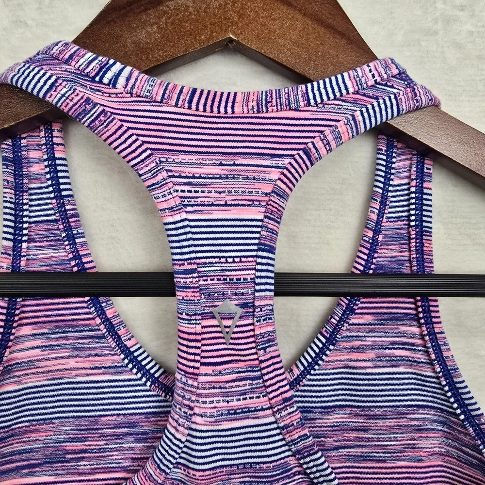IVIVVA by Lululemon Cool Racer Back Tank Top Size 10  Multi-Color Stripe‎ Active